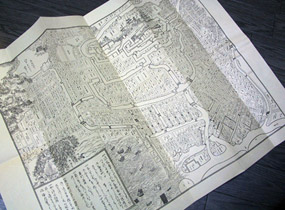 江戸時代の町並みを描いた地図